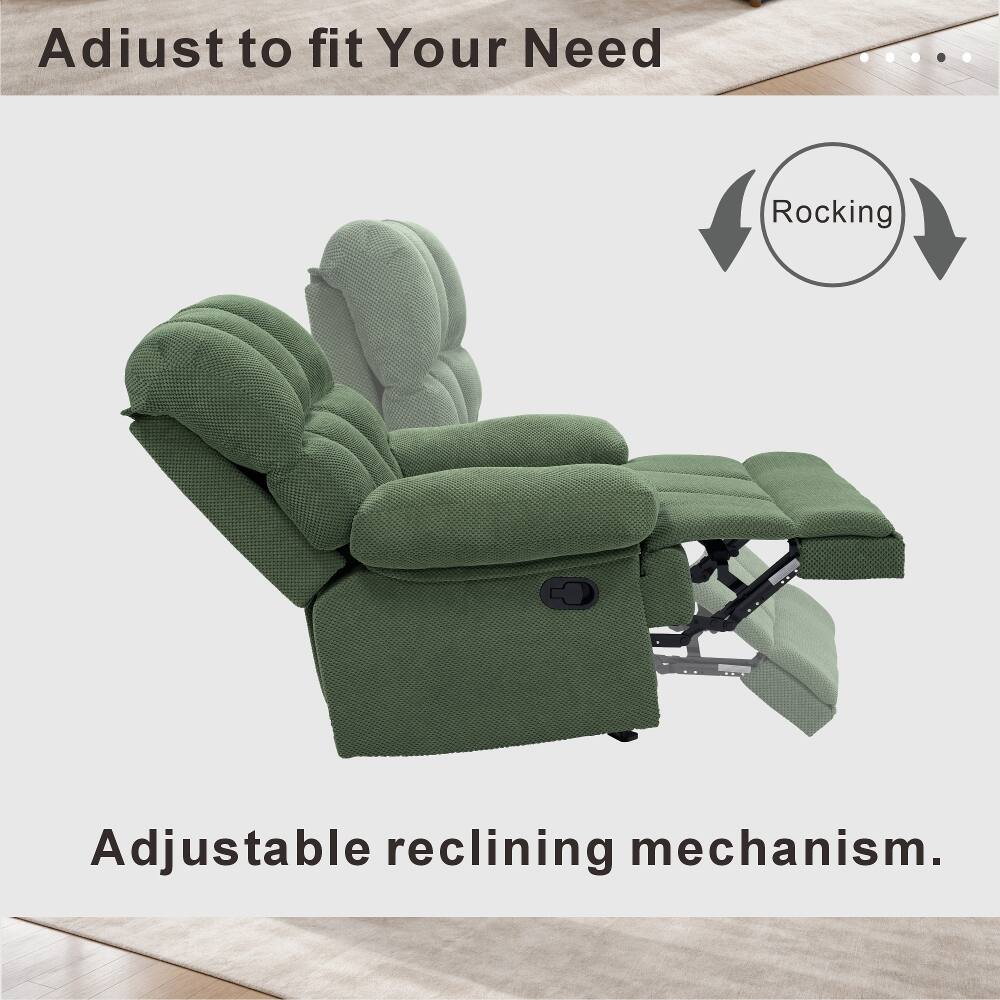 Adjust to fit Your Need

Rocking

Adjustable reclining mechanism.