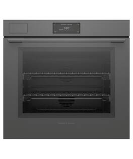 Fisher & Paykel - 30" 4.9 Cu. Ft. Single Oven w/Steam Assist, 6.8" Touchscreen, Self-Cleaning - Minimal Grey - Gray