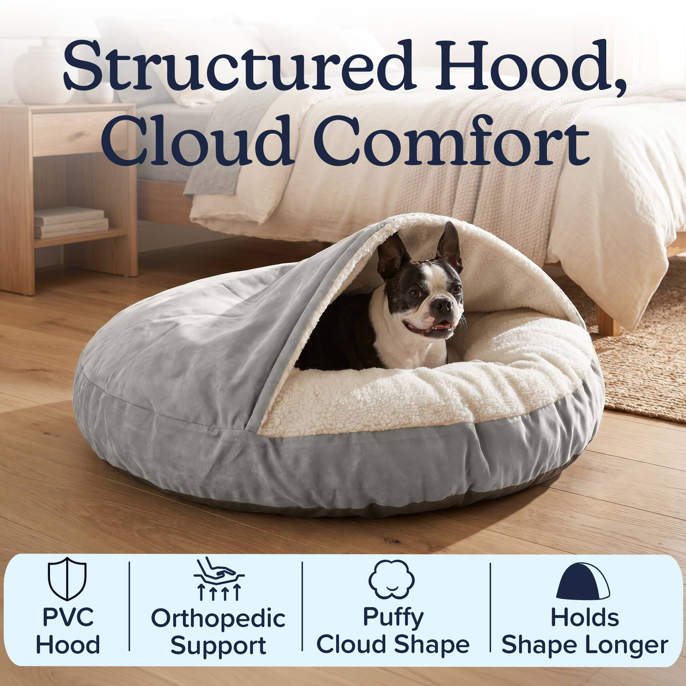 Structured Hood, Cloud Comfort

PVC Orthopedic Puffy Holds Hood Support Cloud Shape Shape Longer