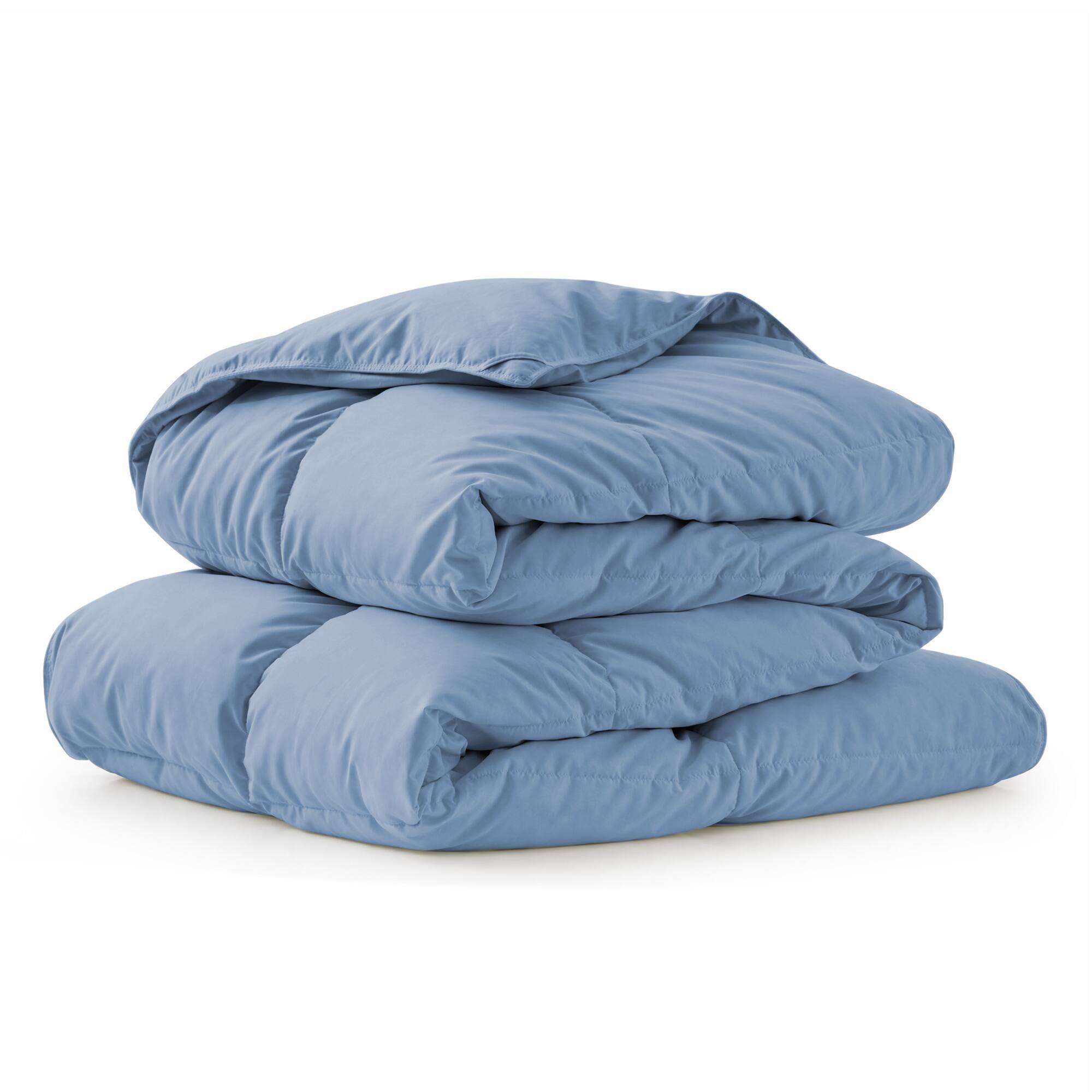 Alt View 3. Peace Nest - Peace Nest White Goose Down Feather Fiber Comforter Duvet Insert, Blue, King - Blue.