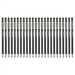 Unique Bargains - 24pcs Drawing Pencils, Extra Soft Refill Sketch Pencils, Graphite Art Pencil Set Pro Lead for Painting, Shading, Office - Black