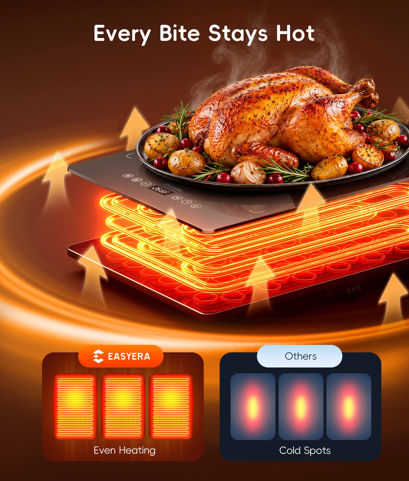 Easyera 4 in 1 Electric Buffet Food Warmer, 41