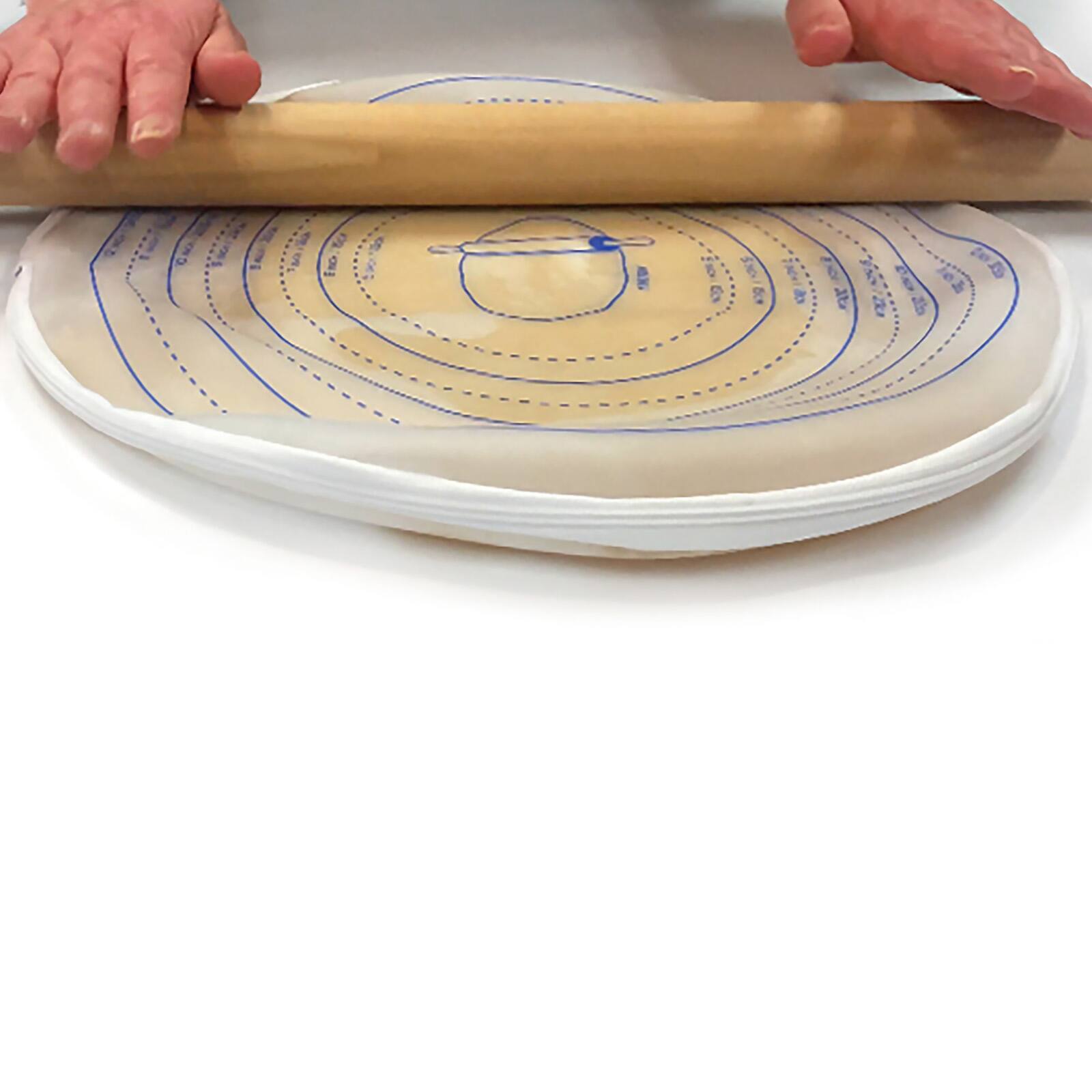 Alt View 3. Norpro - Silicone Pie Crust Dough Rolling Bag, Non-Stick, Mess-Free, 5" to 12" Crusts - White.