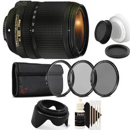 AF-S DX NIKKOR 18-140mm Lens for Nikon DSLR Cameras with Accessory Kit - International Version - Black