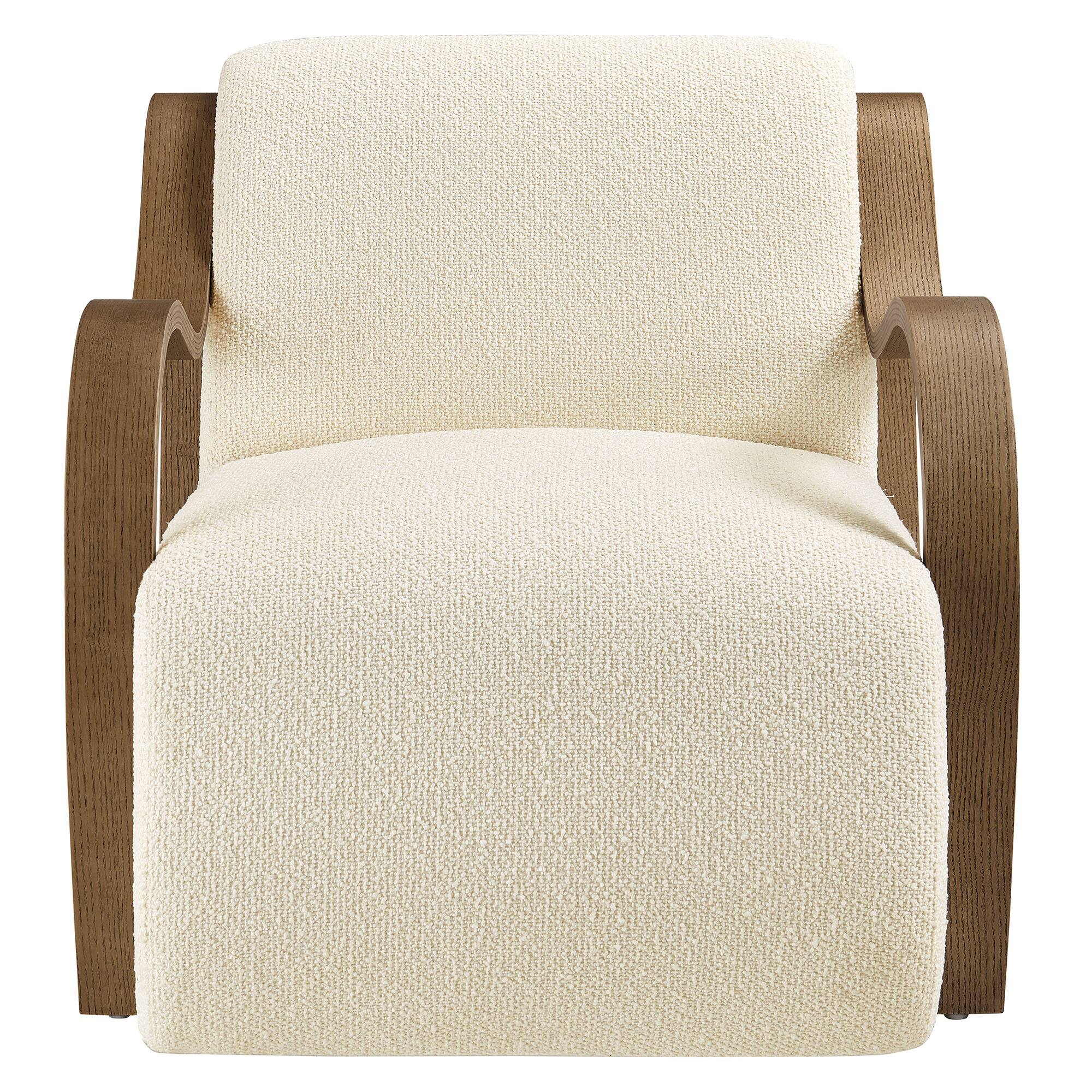 Alt View 4. Modway - Atrium Lattice Boucle Accent Armchair by Modway - Cream.