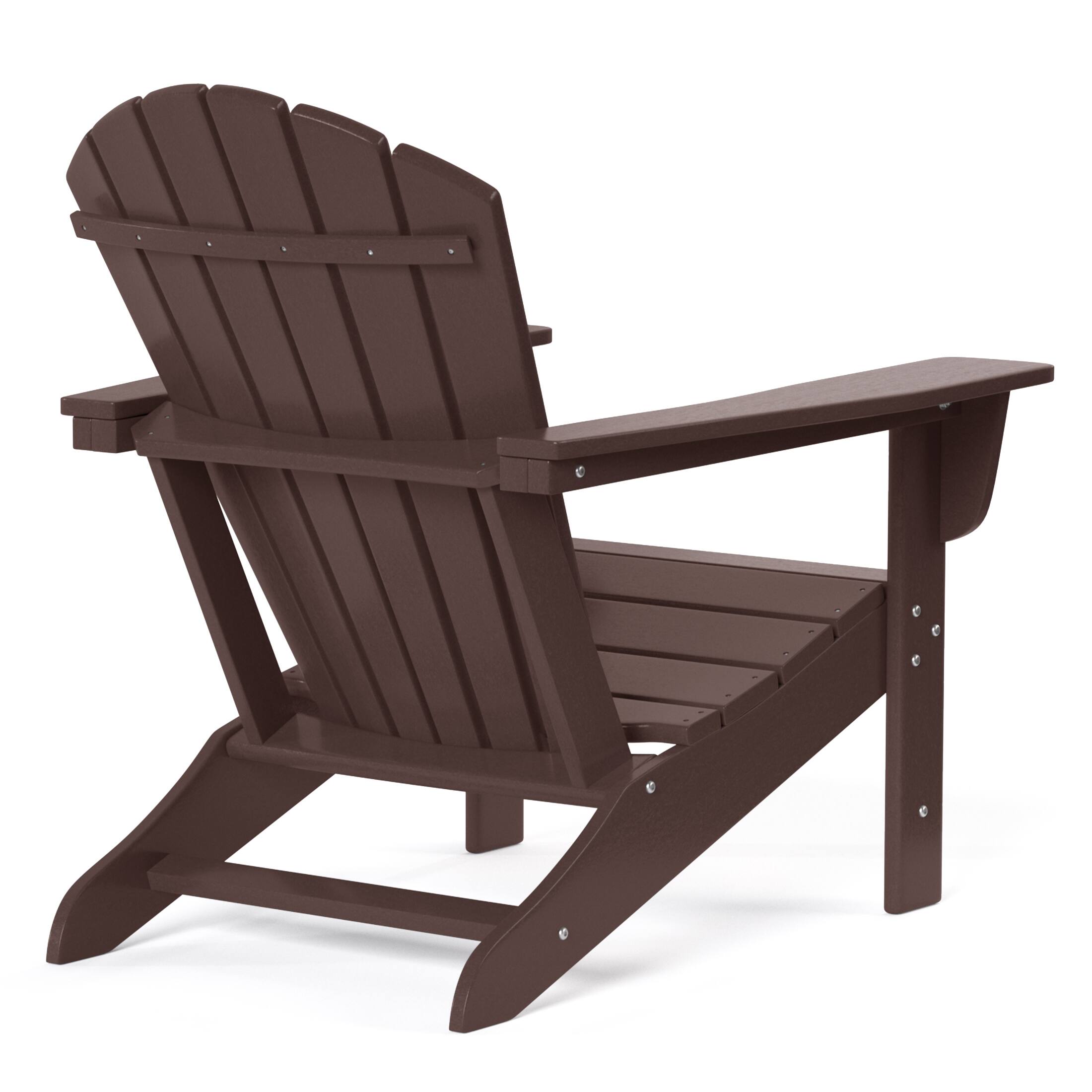 Alt View 1. WestinTrends - WestinTrends Dylan Outdoor Adirondack Chair (Set of 2) - Dark Brown.