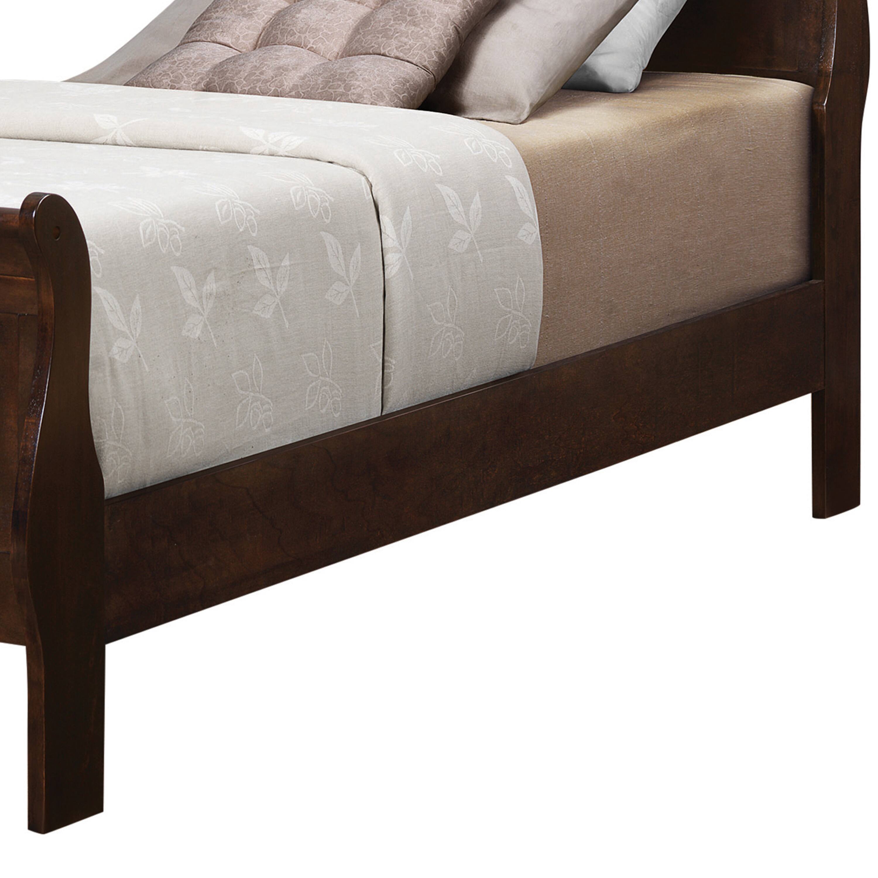 Alt View 2. Manhattan Lane - Transitional Style Sturdy Twin Size Bed - Brown.