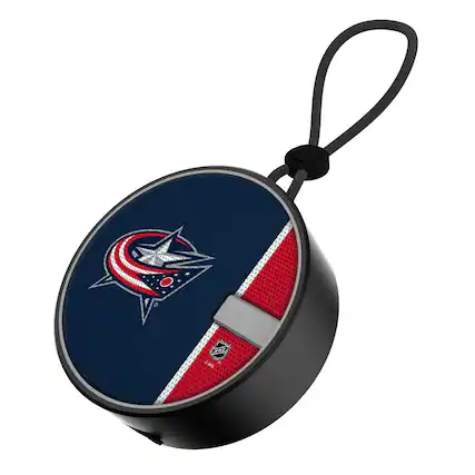Front. Keyscaper - Columbus Blue Jackets Logo Waterproof Bluetooth Speaker - Multicolor.