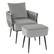Alt View 17. Costway - Modern Dutch Velvet Accent Chair and Ottoman Set - Gray.