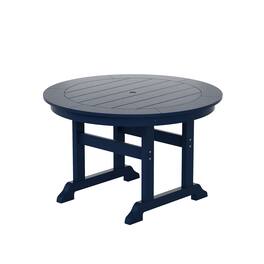 WestinTrends - Malibu 47" Outdoor Patio Round Dining Table - Navy Blue