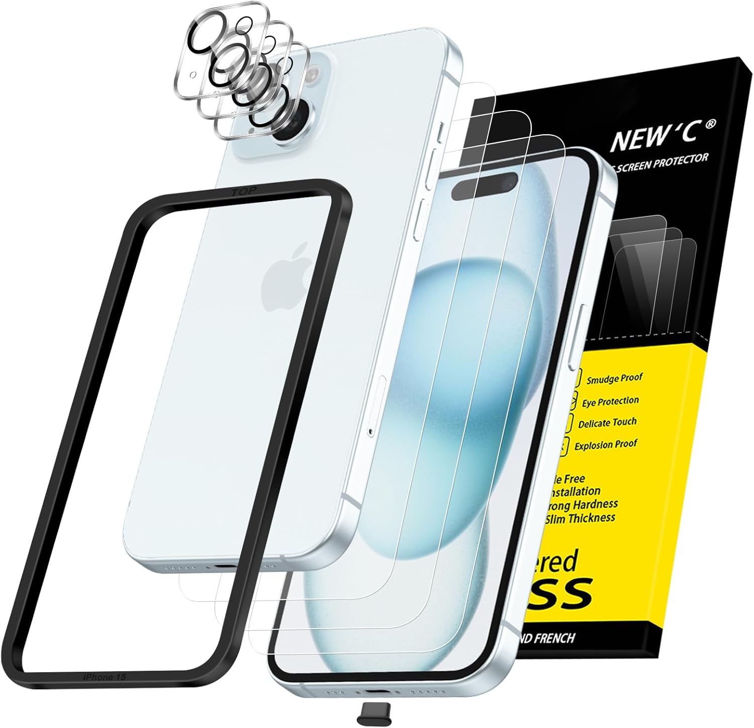 **NEW'C SCREEN PROTECTOR**

- Smudge Proof
- Eye Protection
- Delicate Touch
- Explosion Proof

- Free Installation
- Strong Hardness
- Slim Thickness

**Certified SS**

**FRENCH**