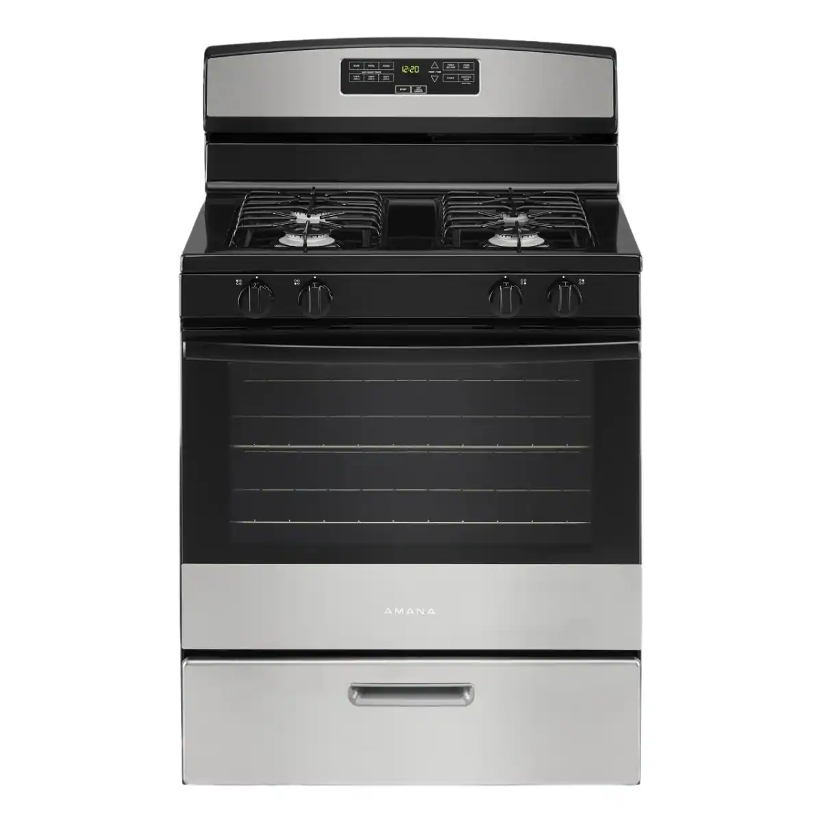Amana - 5.1 Cu. Ft. Freestanding Gas Range with Bake Assist Temps - Stainless Steel