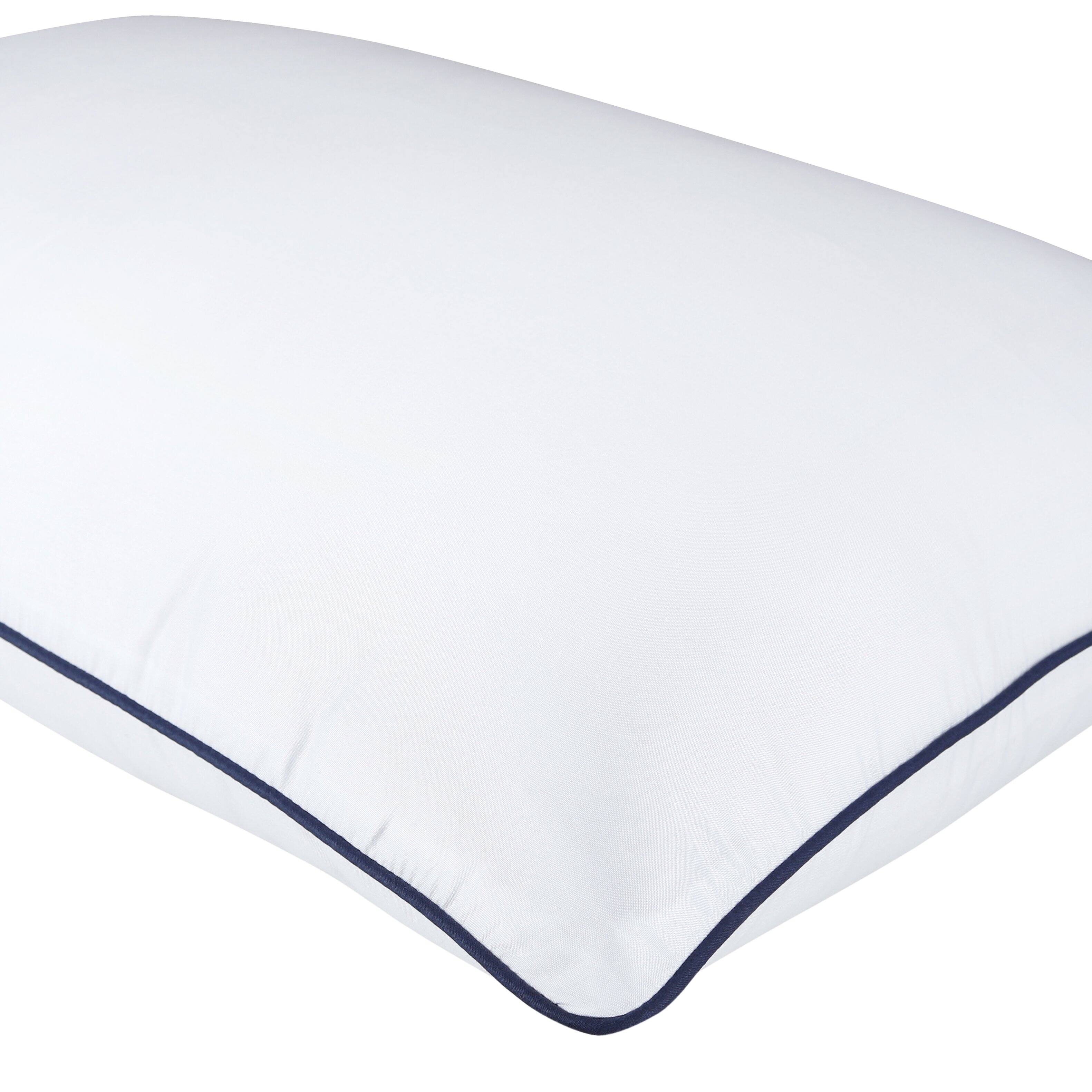 Back. Dan River - Dan River 2 Pack Down Alternative Pillow Set (White) - Standard.