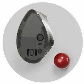 Alt View 8. Kensington - Kensington Pro Fit Ergo Vertical TB675 Trackball - PC, Mac - Optical - Cable/Wireless - Bluetooth/Radio Frequency - 2.40 - Black.