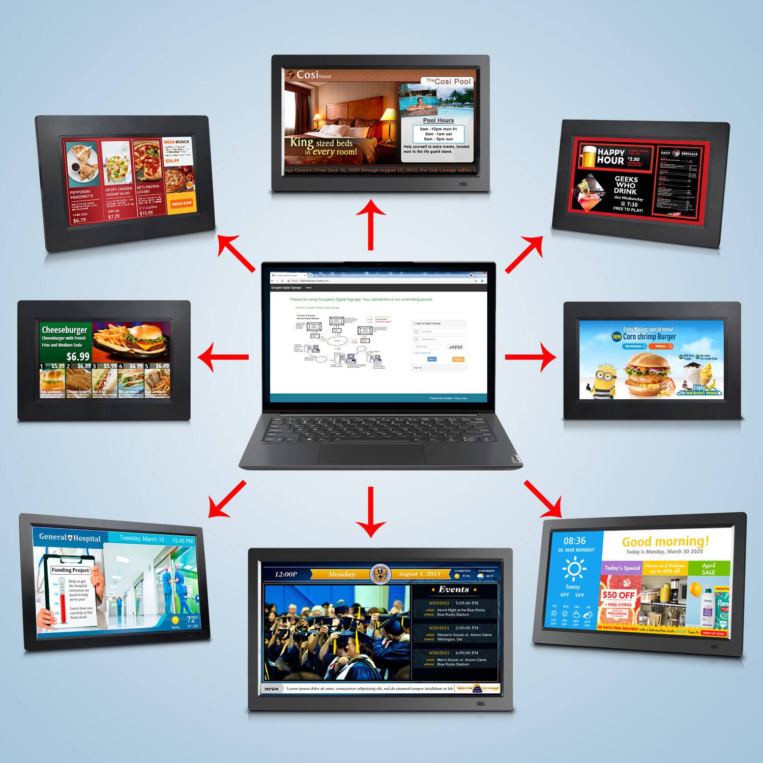 Cosi E iCosi Pool CSN murs - - *. -. -- - - SPIAA -  - OSAL M adda Fo -. TM - -  SLM I - : i : i - I King sized beds - I - : | o every room! -  -  Ce i i - - I A I N - -. - - h HAPPY HOUR 1.50 GEEKS WHO DRINK - Lis - - - - - forger - Taro - - - - Cheeseburger -u - - - - - - $6.99 HH SLMI 55  56.41 -.  M : d con - w - Core shrimp Burger - : General . Hospital Fuesday Marc - C 08:36 - SAODAY Good morning! Today a Monday Mart - PE Fonding PrN 12.00P Manilare Se JO1I - - a Le Teder's Sumiul I - - Aprl SAUZ - - I 72 Events ... o - - I -. - - - : ..- | - - - - - - Sony oF iF $50 OFF I a - Fam -- - - : : - - I - ... - - - -- - - -