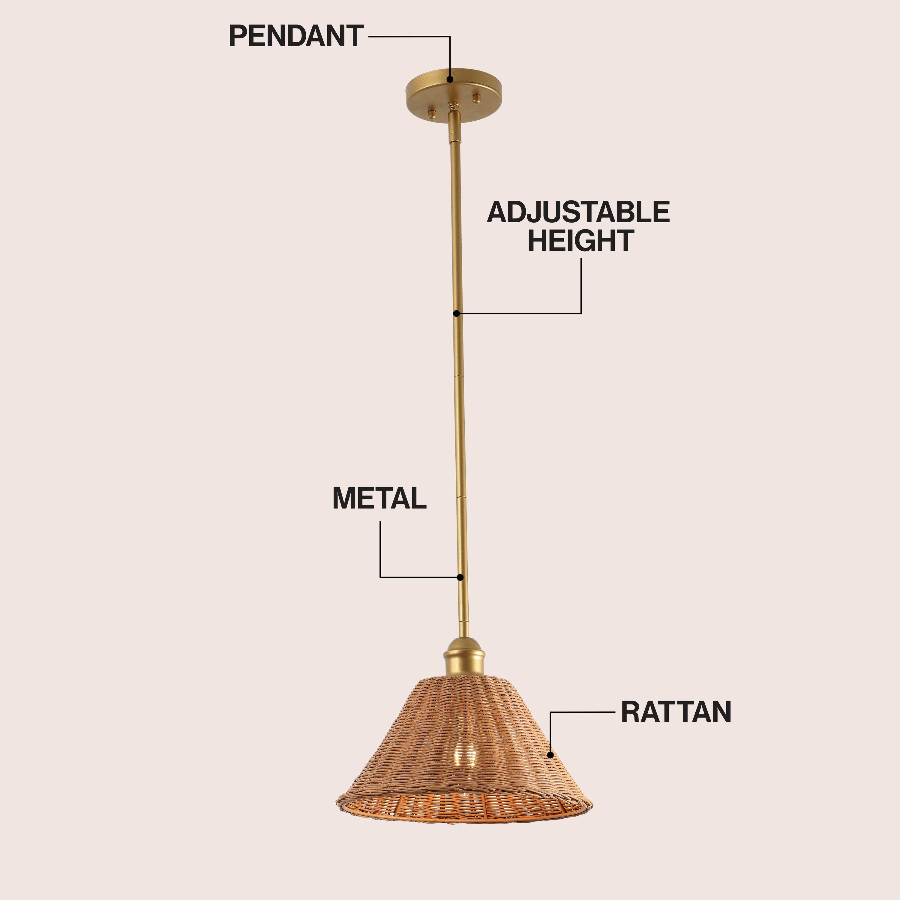 PENDANT  
ADJUSTABLE HEIGHT  
METAL  
RATTAN