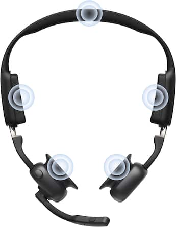 Shokz OpenMeet, Wireless Bone Conduction Headset Black - Best Buy Shokz OpenMeet, Wireless Bone Conduction Headset Black - Best Buy