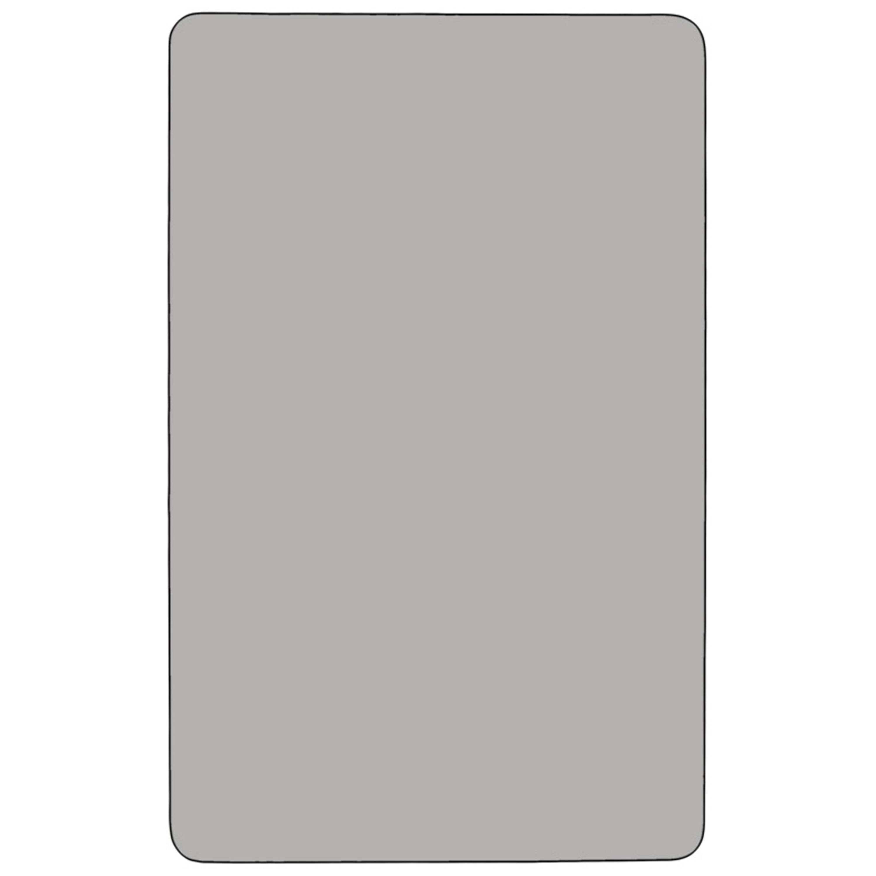 Alt View 5. Emma + Oliver - 24x60 Rectangle HP Laminate Adjustable Activity Table - Gray.