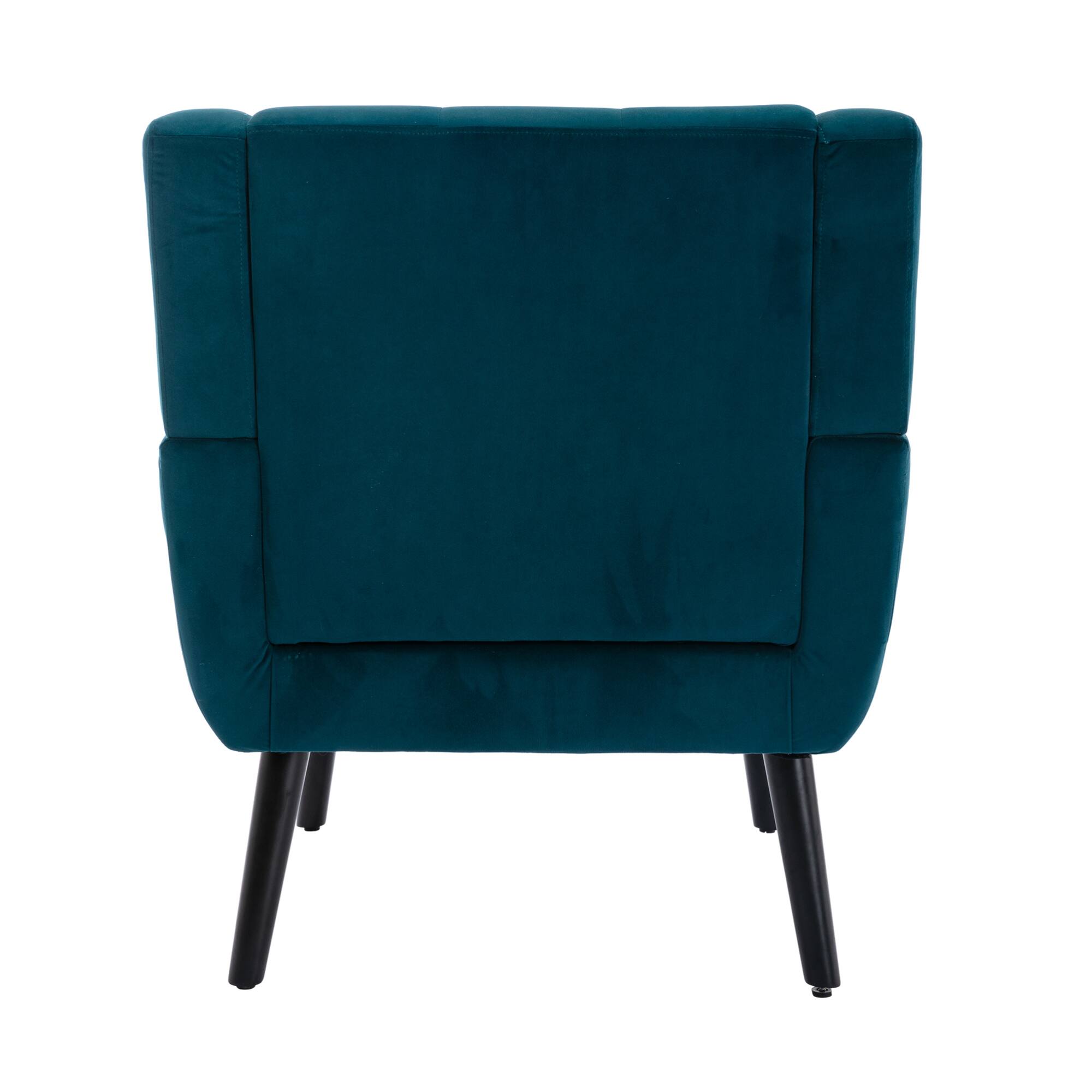 Alt View 5. GOODSILO - Luxury Velvet Upholstered Accent Chair with Ergonomic Design for Living Room and Bedroom Comfort - Teal.