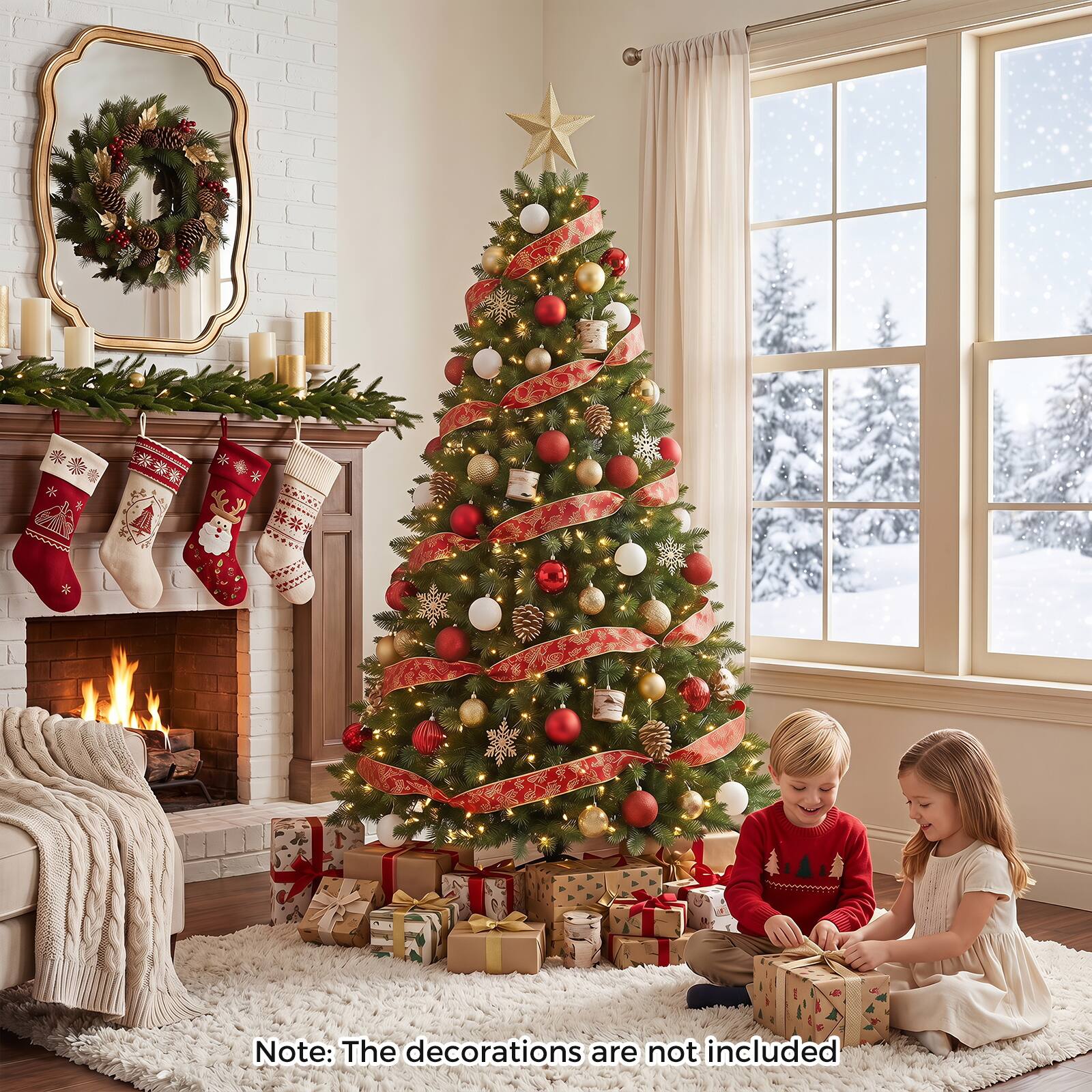 Note: The decorations are not included