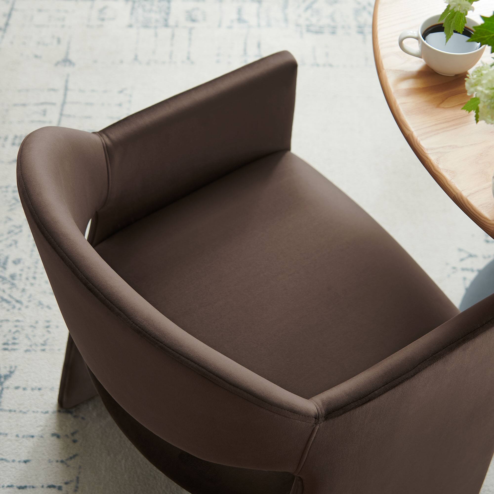 Alt View 1. Modway - Talia Dining Armchair - Chocolate Brown.