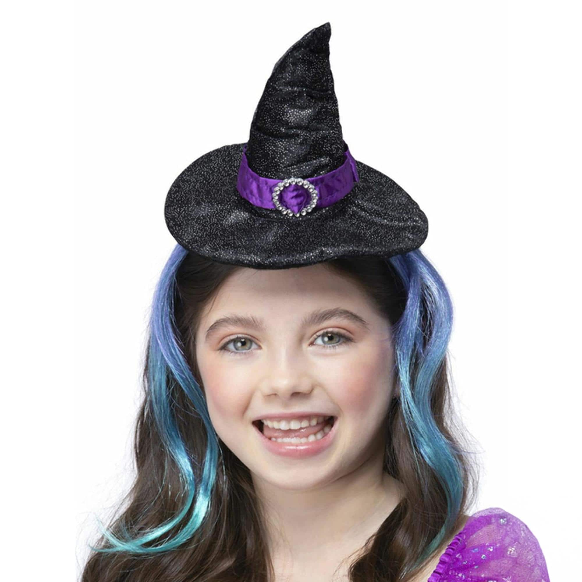 Smiffys - Glitter Witch Headband with Hair Costume Accessory - Multi-Colored