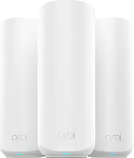 NETGEAR - Orbi 370 Series BE5000 Dual-Band Mesh Wi-Fi 7 System (3-pack) - White