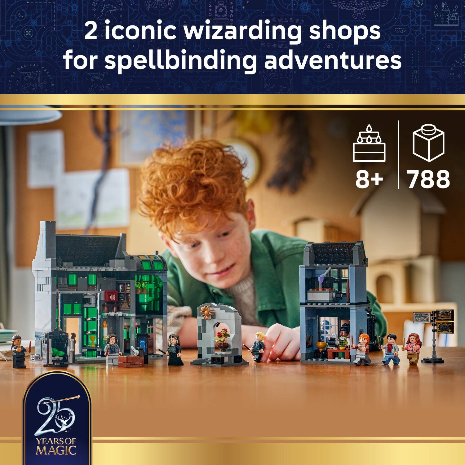 2 iconic wizarding shops for spellbinding adventures  
8+  
788  
25 YEARS OF MAGIC