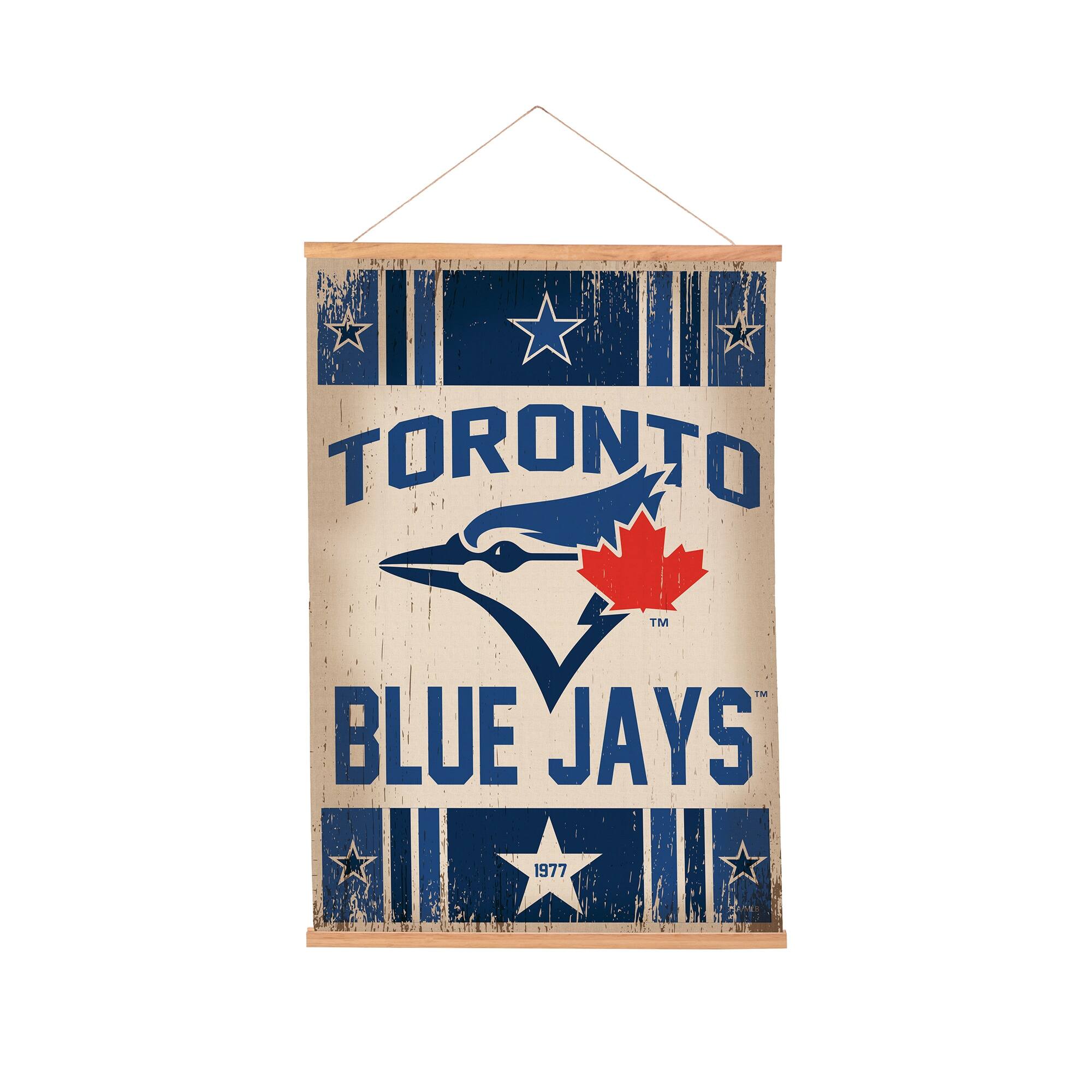 Toronto Blue Jays 24" x 36" Antique Style Canvas Wall Art Tapestry with Wood Frame