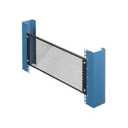 Front. RackSolutions - RackSolutions 4U Vented Blanking Panel - Black.
