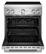Alt View 15. KitchenAid - 30 in. Wide 4 element 4.1 cu. ft. Freestanding Electric Induction Commercial-Style Range with Air Fry - Stainless Steel.