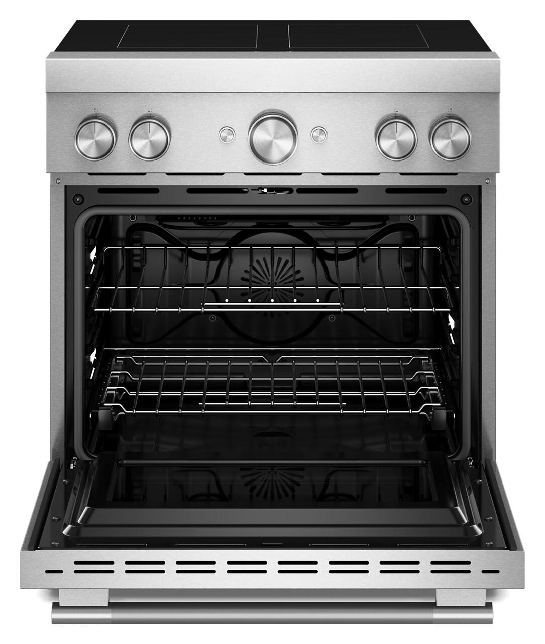 Alt View 15. KitchenAid - 4.1 Cu. Ft. Freestanding Electric Induction Commercial-Style Range with Air Fry and 4-Element - Stainless Steel.
