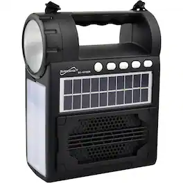Supersonic - SC-1075ER Solar Power Bluetooth Speaker with FM Radio Flashlight Lantern.