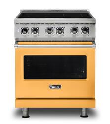 Viking - 5 Series 30" Wide Freestanding Electric Range - Daffodil - Front_Zoom