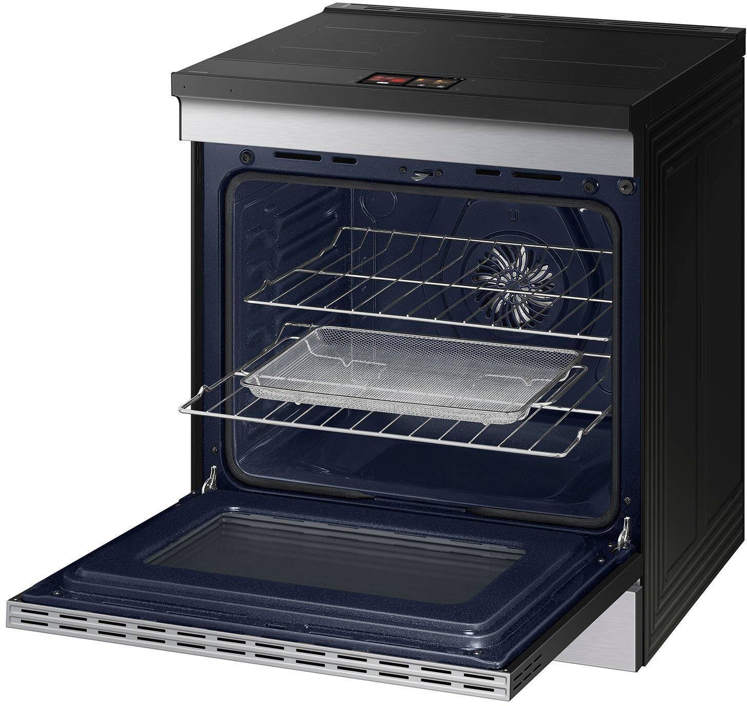 Alt View 15. Samsung - OPEN BOX Bespoke 6.3 Cu. Ft. Slide-In Electric Induction Range with AI Home Display - Stainless Steel.