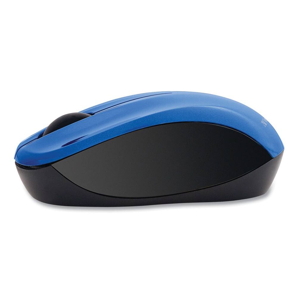 Left. Verbatim - 99770 2.4 GHz Frequency/32.8 ft Wireless Range Left/Right Hand Use Silent Wireless Blue LED Mouse - Blue - Blue.