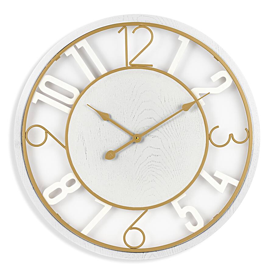 Sorbus 24 Inch Large Wall Clock, Wooden Decorative Clock for Living ...