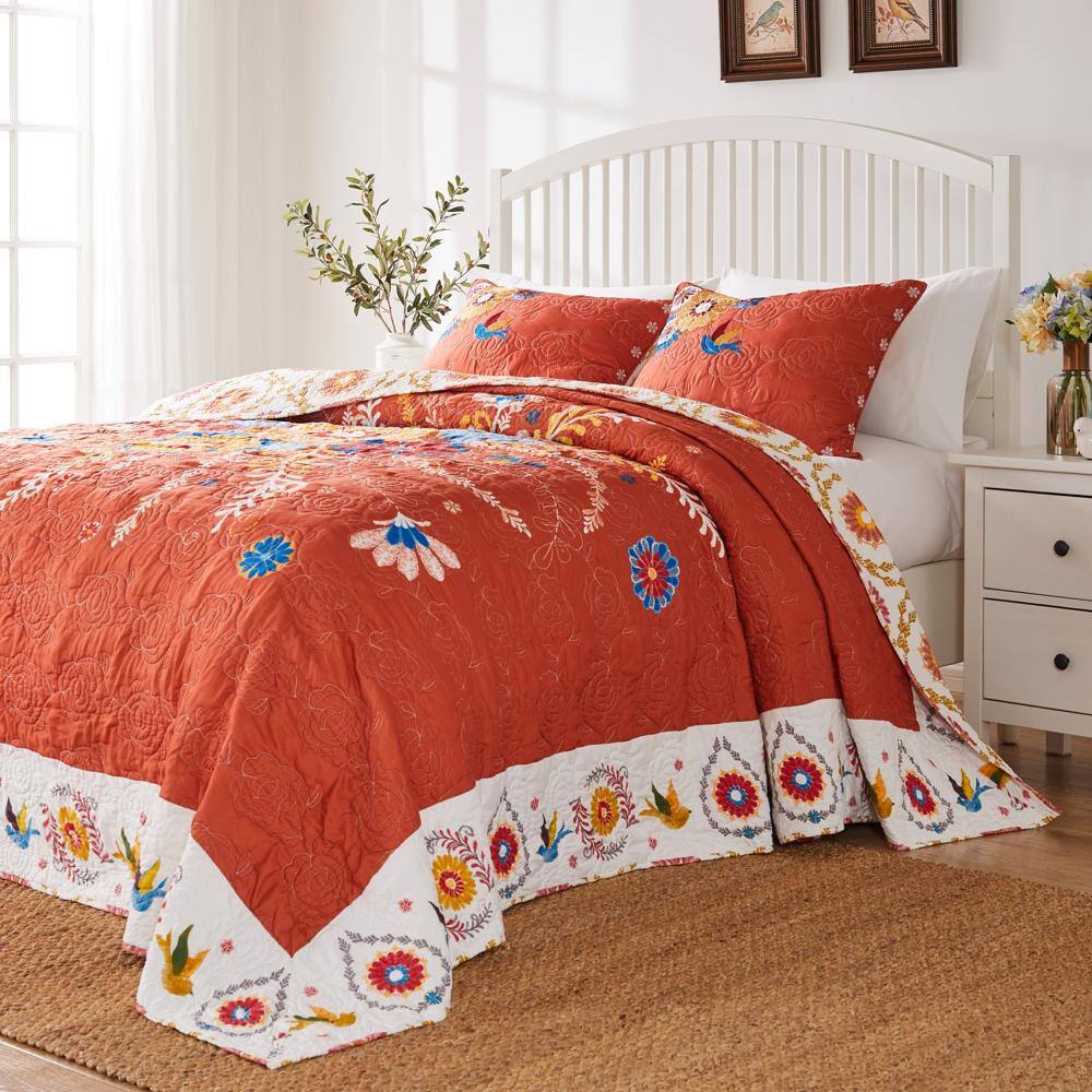 Alt View 2. Barefoot Bungalow - Barefoot Bungalow Topanga Luxury Modern Design 3 Pieces Bedspread Set for Bed King/Cal King Multicolor - Multicolor.