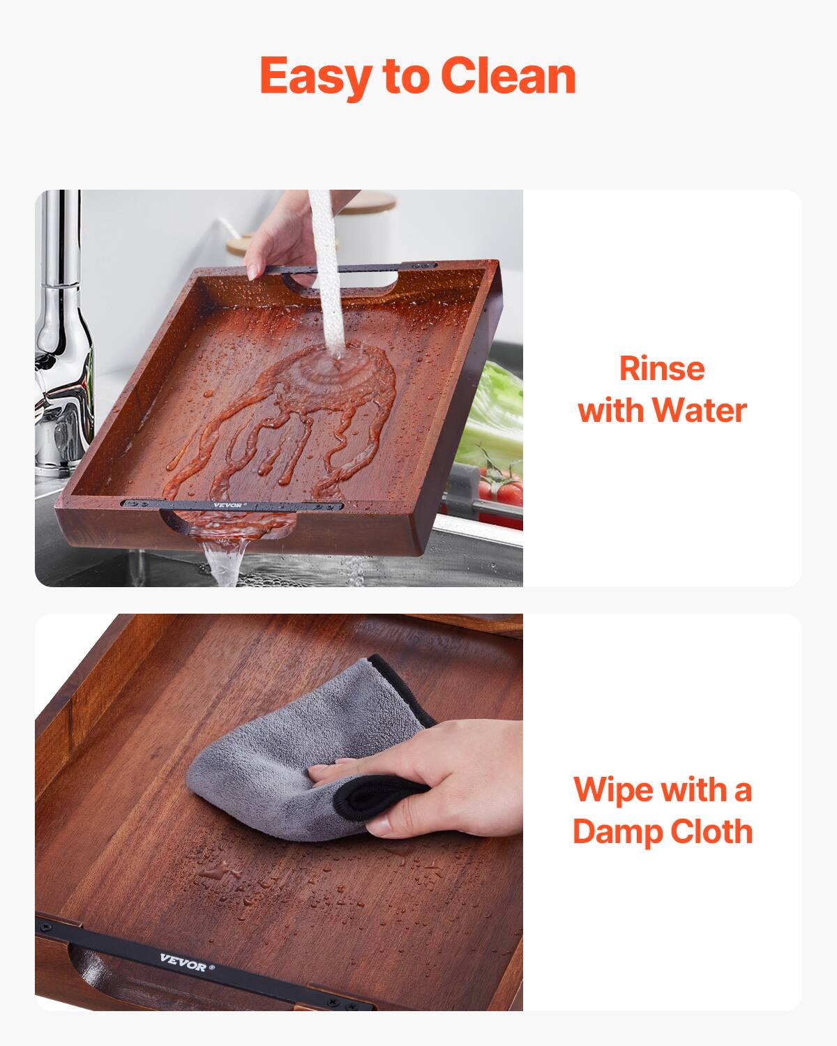 Easy to Clean

Rinse with Water

Wipe with a Damp Cloth