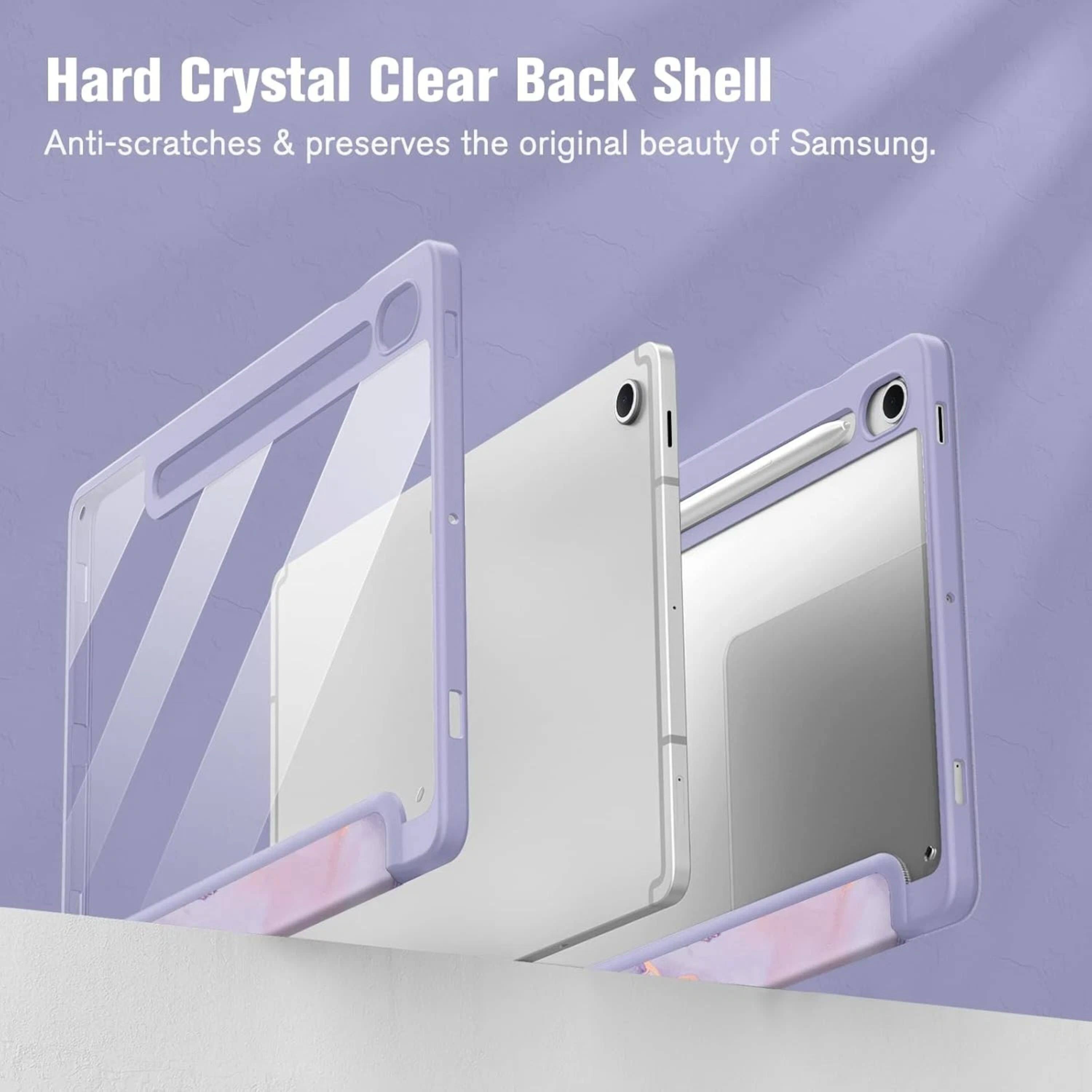 Hard Crystal Clear Back Shell  
Anti-scratches & preserves the original beauty of Samsung.