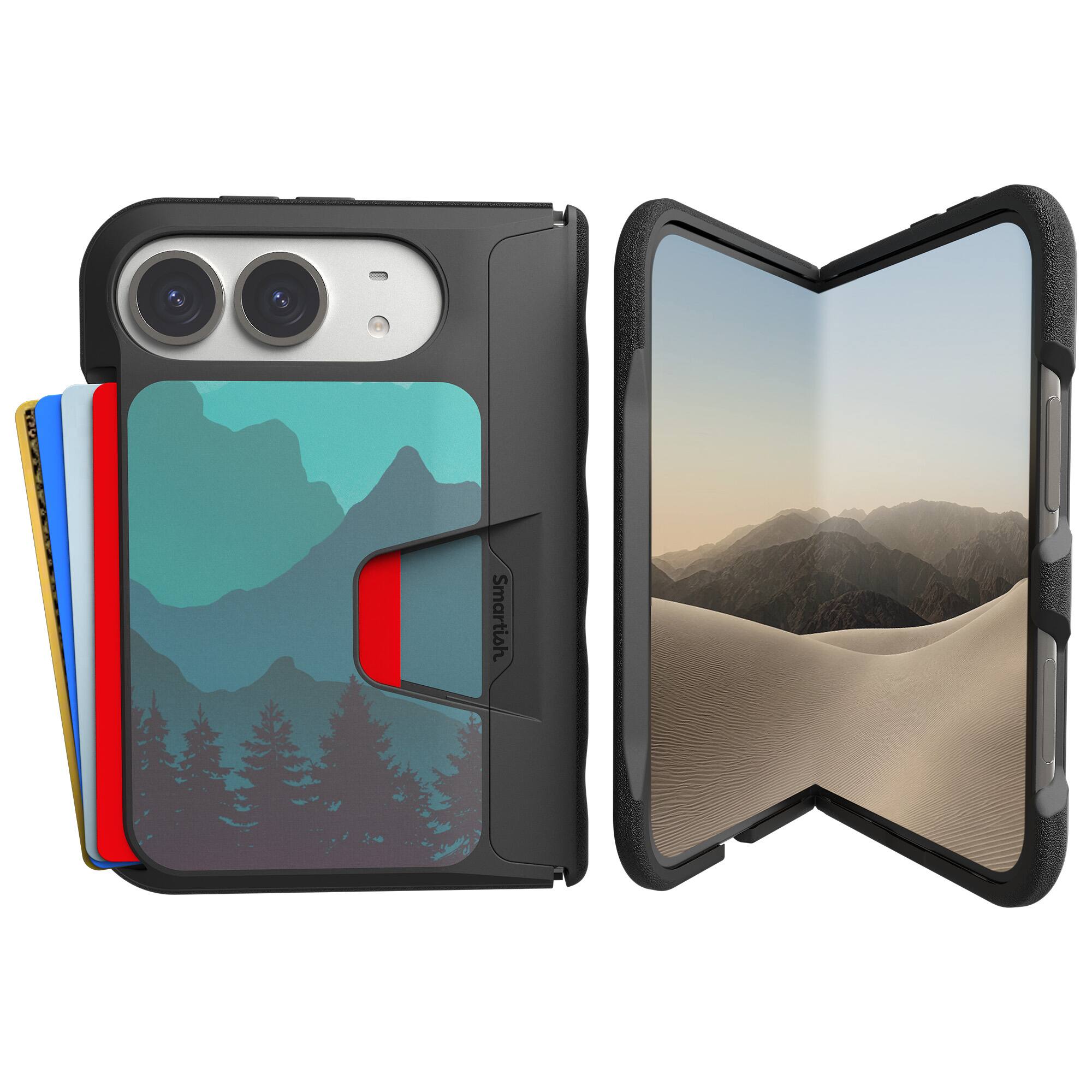 Front. Smartish - Smartish iPhone Duo Wallet Case, Card Holder, Wallet Slayer Vol 1, Mountain - [Moving Mountains].
