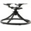 Angle. Hanover - Fontana 7-Piece Outdoor Dining Set with 6 Sling Swivel Rockers and a 38-In. x 72-In. Cast-Top Table - Tan/Bronze.