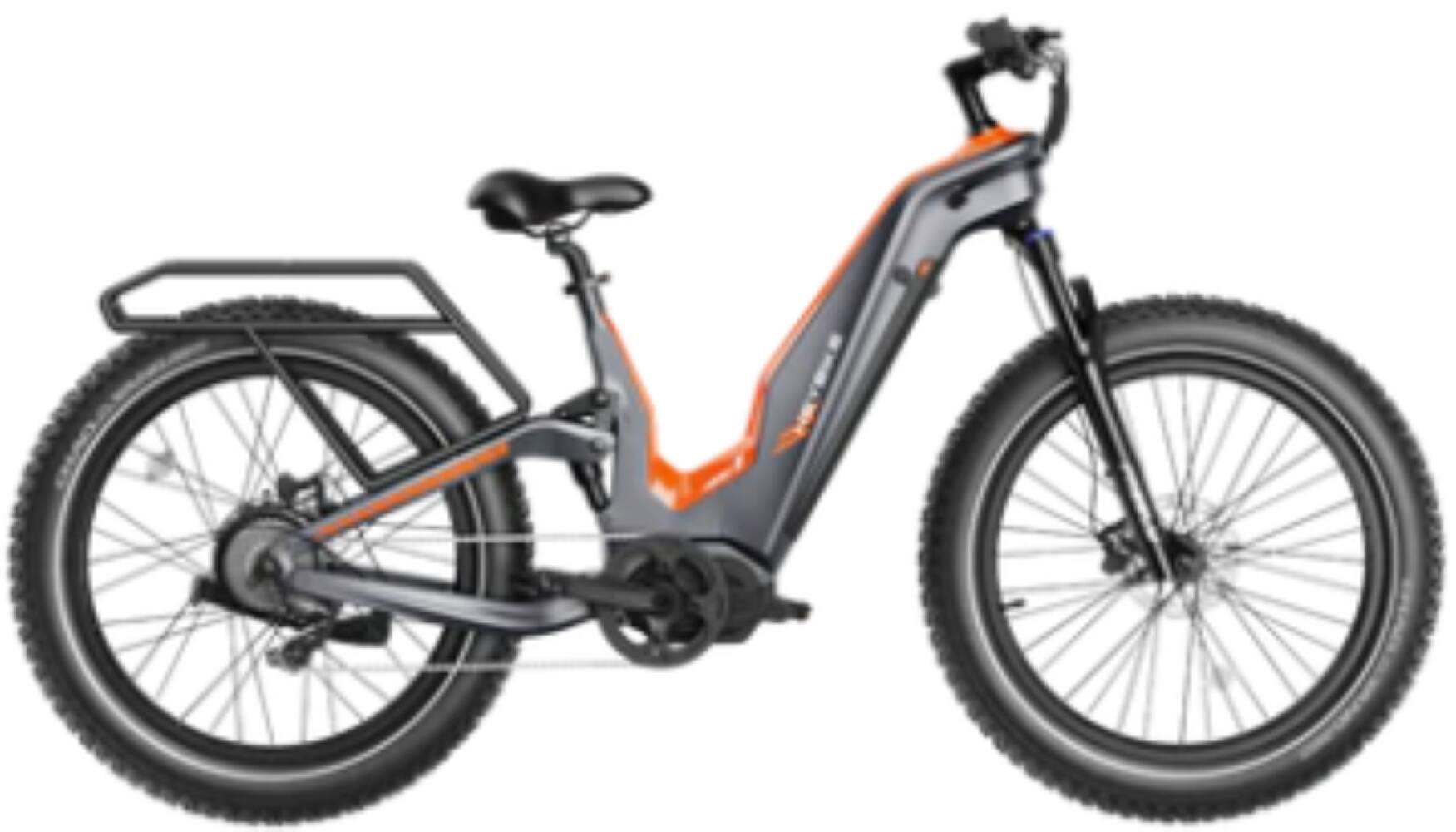 Back. Heybike - Rear Rack for Hero Ebike (Step Through Version) - Black.