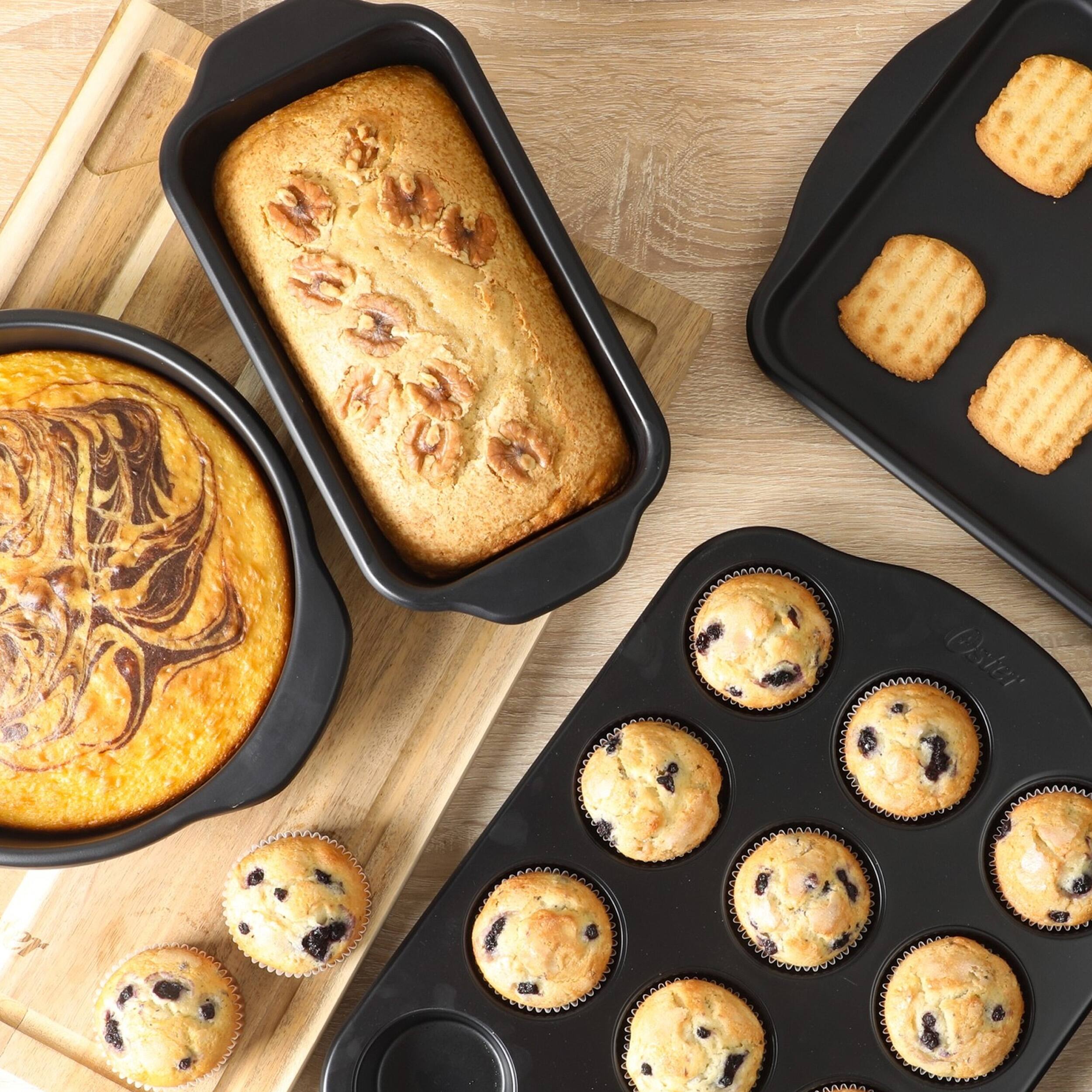 Alt View 5. Oster - Oster Teston Platinum Collection 5 Piece Nonstick Carbon Steel Bakeware Set in Matte Black - Matte Black.