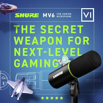 Shure MV6 Gaming & Streaming USB Microphone Plug & Play No drivers Shure MV6 Gaming & Streaming USB Microphone Plug & Play No drivers