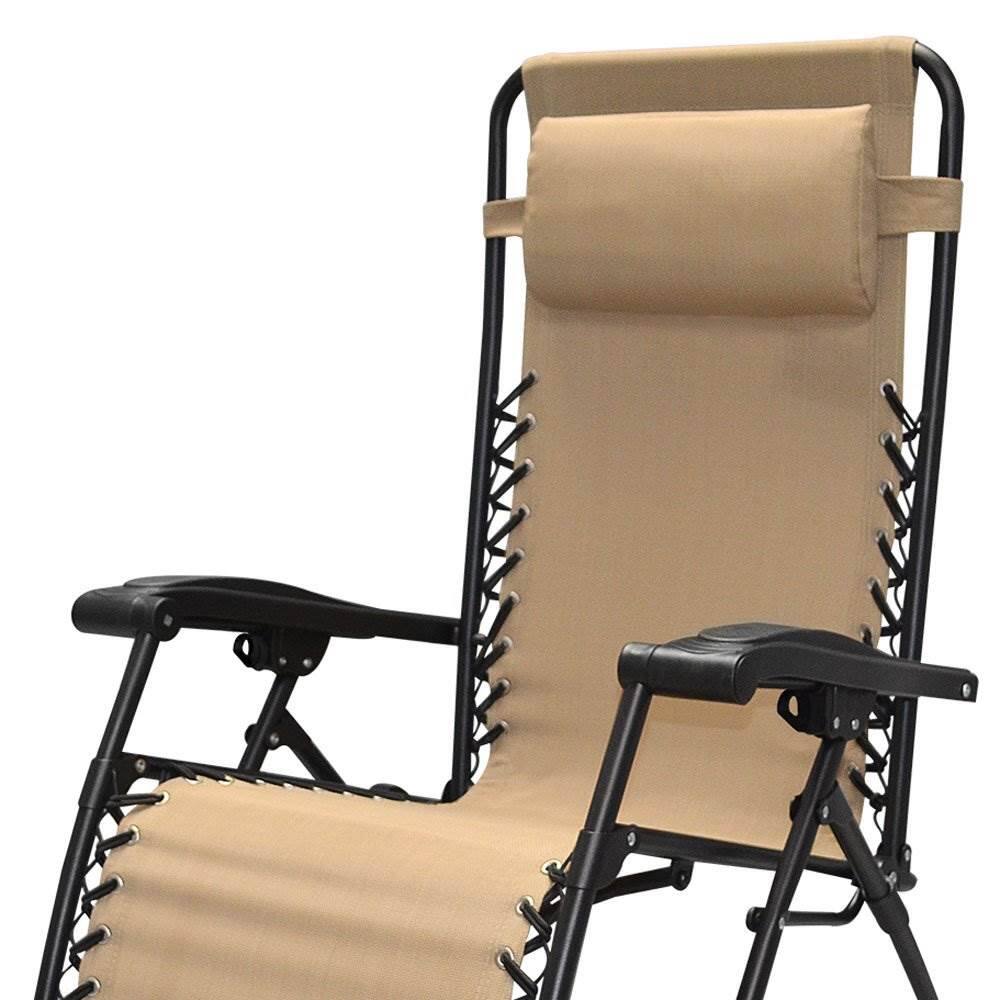 Alt View 7. Caravan Canopy - Caravan Canopy Infinity Zero Gravity Steel Frame Patio Deck Chair, Beige (Pair) - Beige.