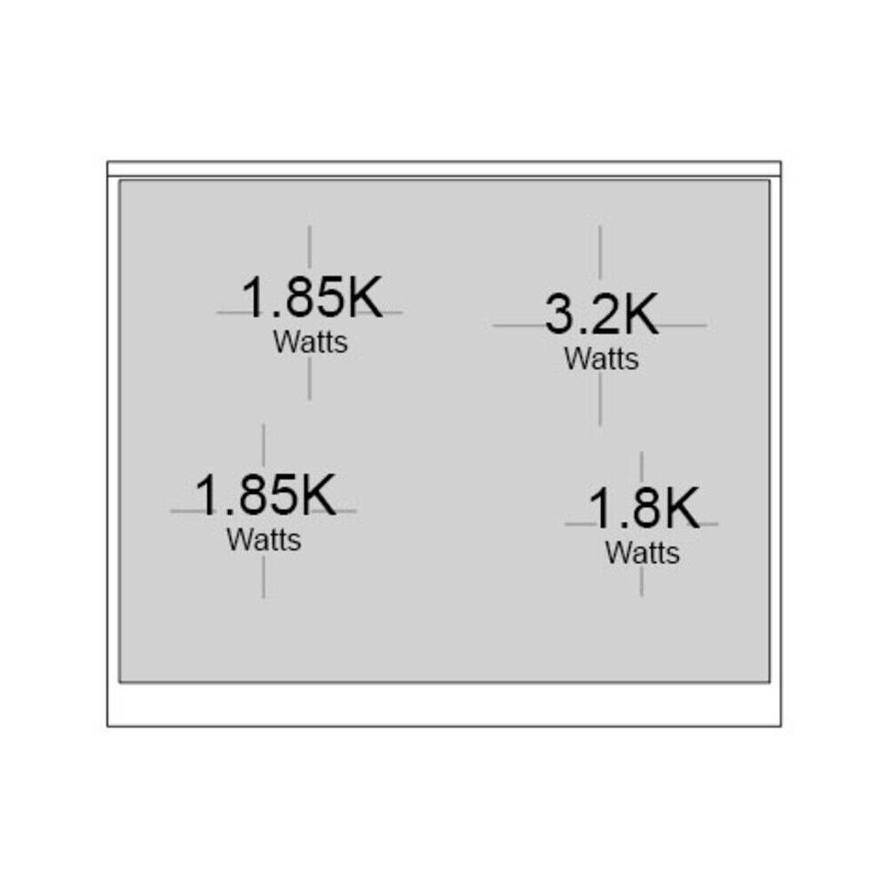1.85K Watts  
3.2K Watts  
1.85K Watts  
1.8K Watts
