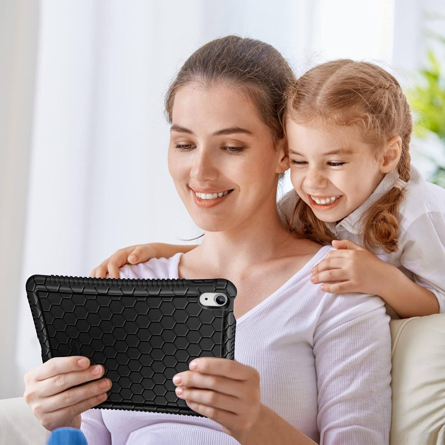 Alt View 4. Fintie - Silicone Case for iPad (A16) 11-inch 2025 and iPad 10th Gen 10.9 inch 2022, Soft Lightweight Shockproof Cover - Black.
