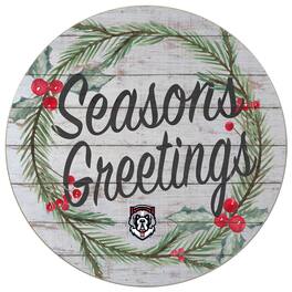 Jardine - D'youville Saints 20'' x 20'' Season's Greetings Circle - White