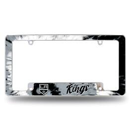 Rico Industries - Los Angeles Kings Chrome Metal License Plate Frame with Bold Tie Dye Design - Multi